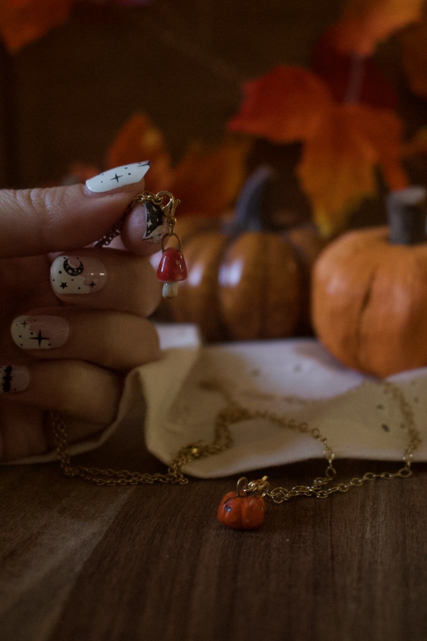 Pendentif porcelaine d'automne – Image 2