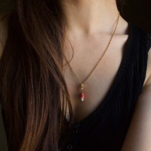 Pendentif porcelaine d'automne