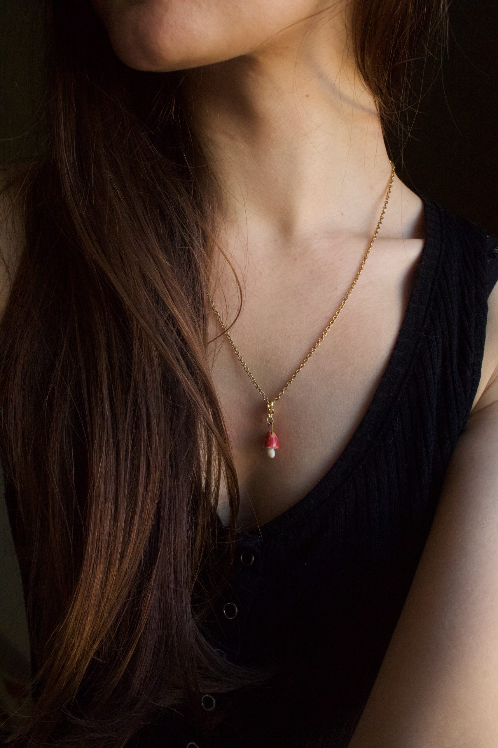 Pendentif porcelaine d'automne